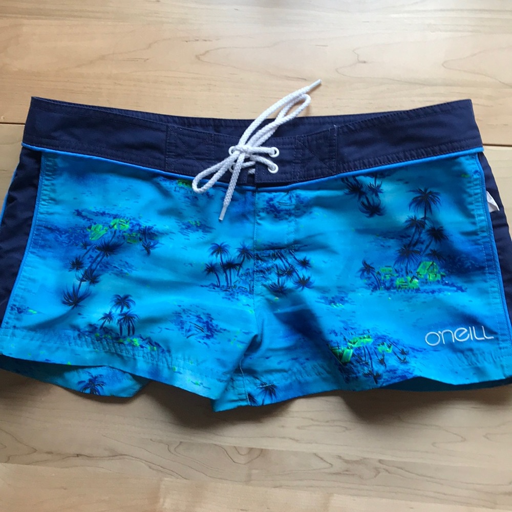 O’Neill board shorts.